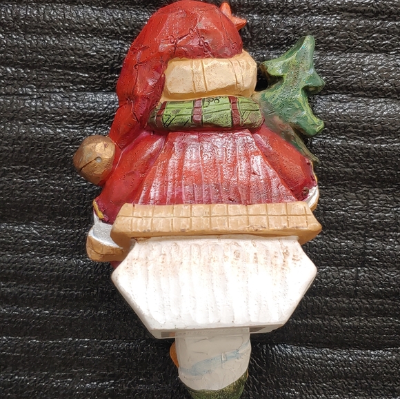 FOUR Christmas holiday figurines. Santa Claus Snowman stocking shelf decorations - Picture 12 of 16